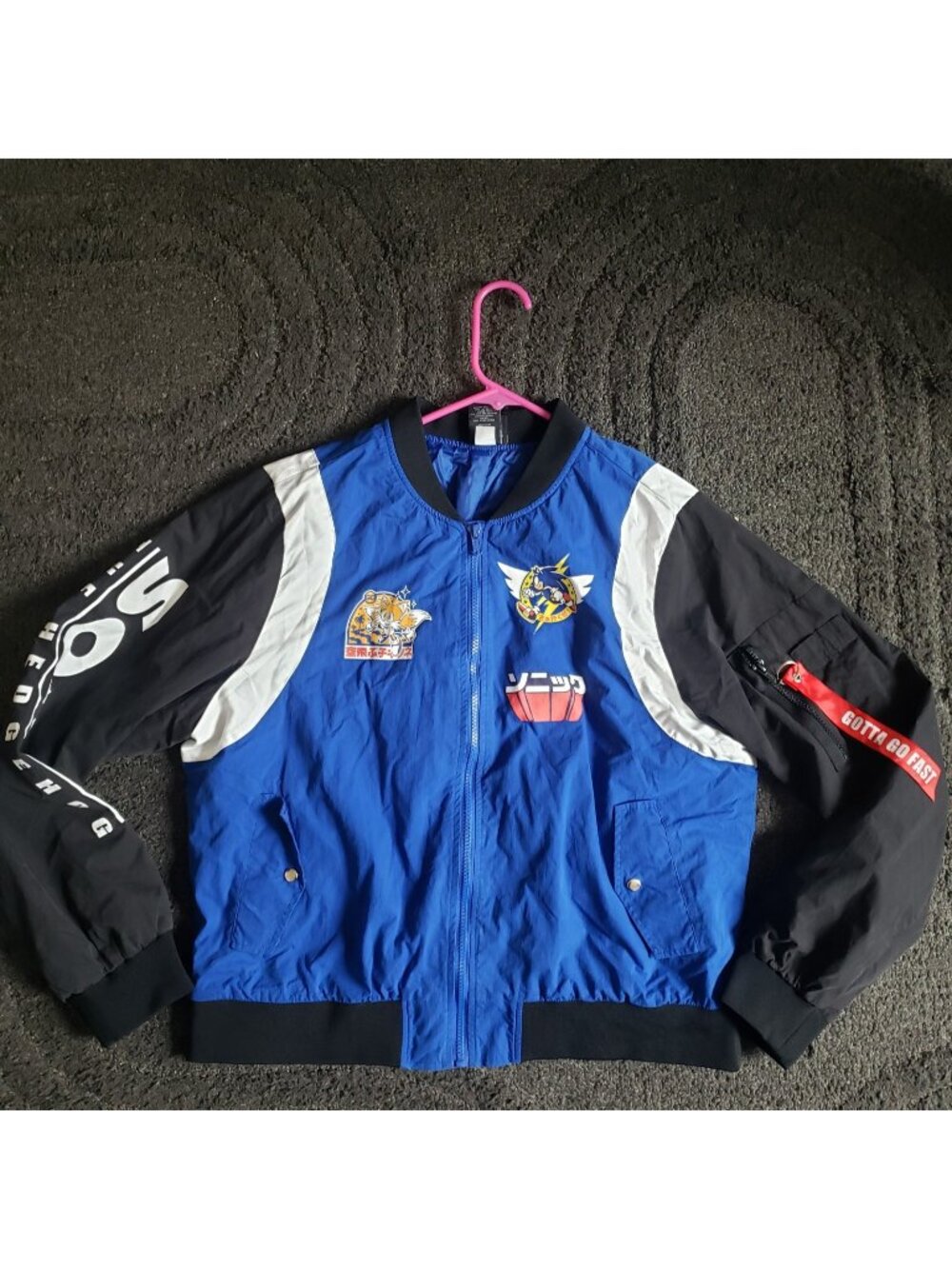Sonic the Hedgehog Racing Bomber Jacket Hot Topic Women Size 2X